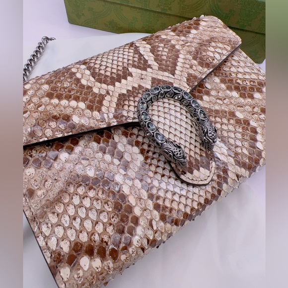 ❌SOLD❌NWT Authentic GUCCI Dionysus Mini Snakeskin Leather Chain Wallet Bag - Picture 4 of 16